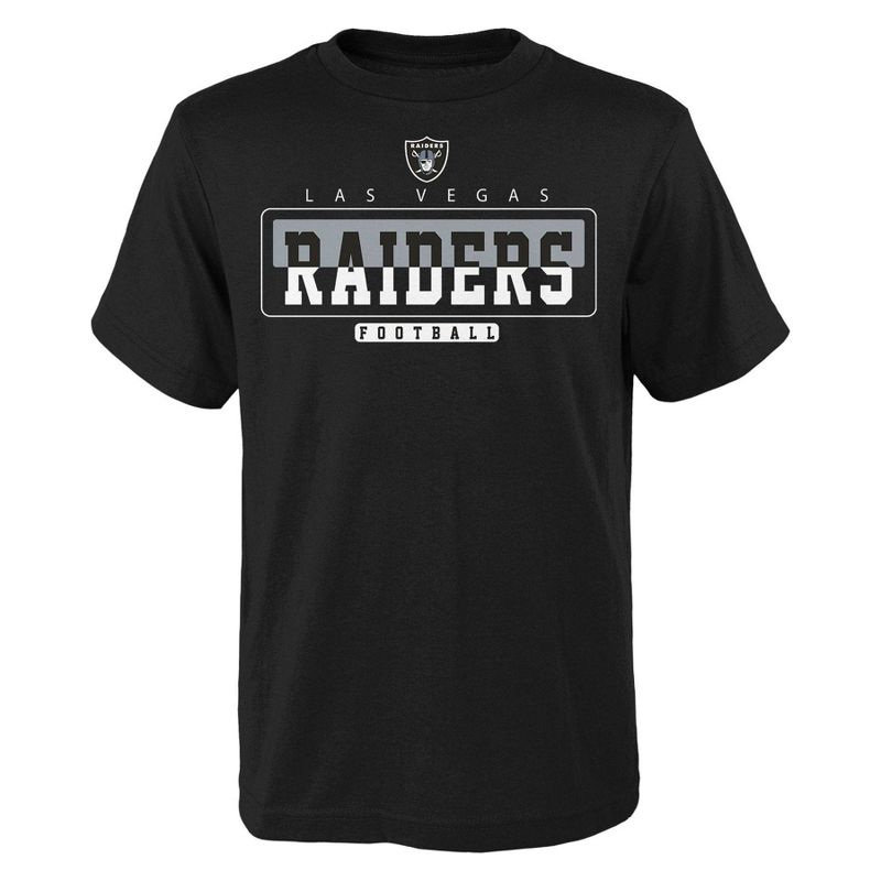 NFL Las Vegas Raiders Boys&#39; Short Sleeve Cotton T-Shirt, 1 of 2