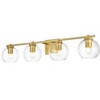 Elegant Lighting Juelz 4 light Brass and Clear Bath Sconce - 4 of 4
