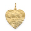 Black Bow Jewelry 14k Yellow Gold Daddy's Little Girl Heart Charm or Pendant, 15mm - 3 of 4