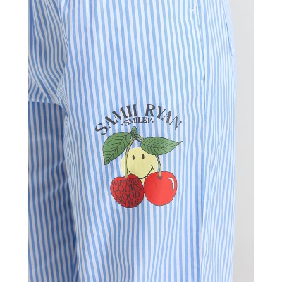 Samii Ryan | Smiley® Freshly Picked Poplin Pant, Blue, Large, 4