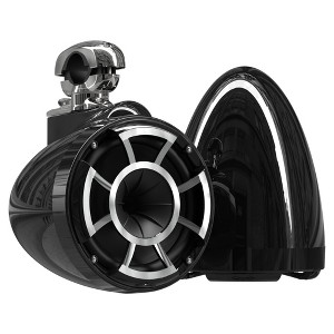 Wet Sounds REV 8 B-SC V2 MINI - Black REV8 - Revolution Series 8" Tower Speakers, Pair with Stainless Swivel Mini Clamps (pair) - 1 of 4