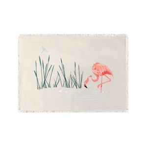 RightSide Designs Flamingos Coastal Placemat Set of 4 - 1 of 1