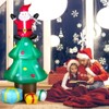 Tangkula 7FT Christmas Inflatable Christmas Tree & Santa Claus w/ LEDs & Air Blower Blow Up Yard Decor Inflates Christmas Tree w/ Gift Boxes & Star - 2 of 4