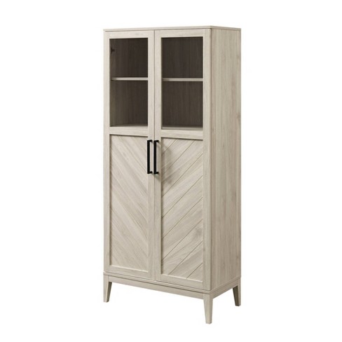 Tall wooden deals storage unit