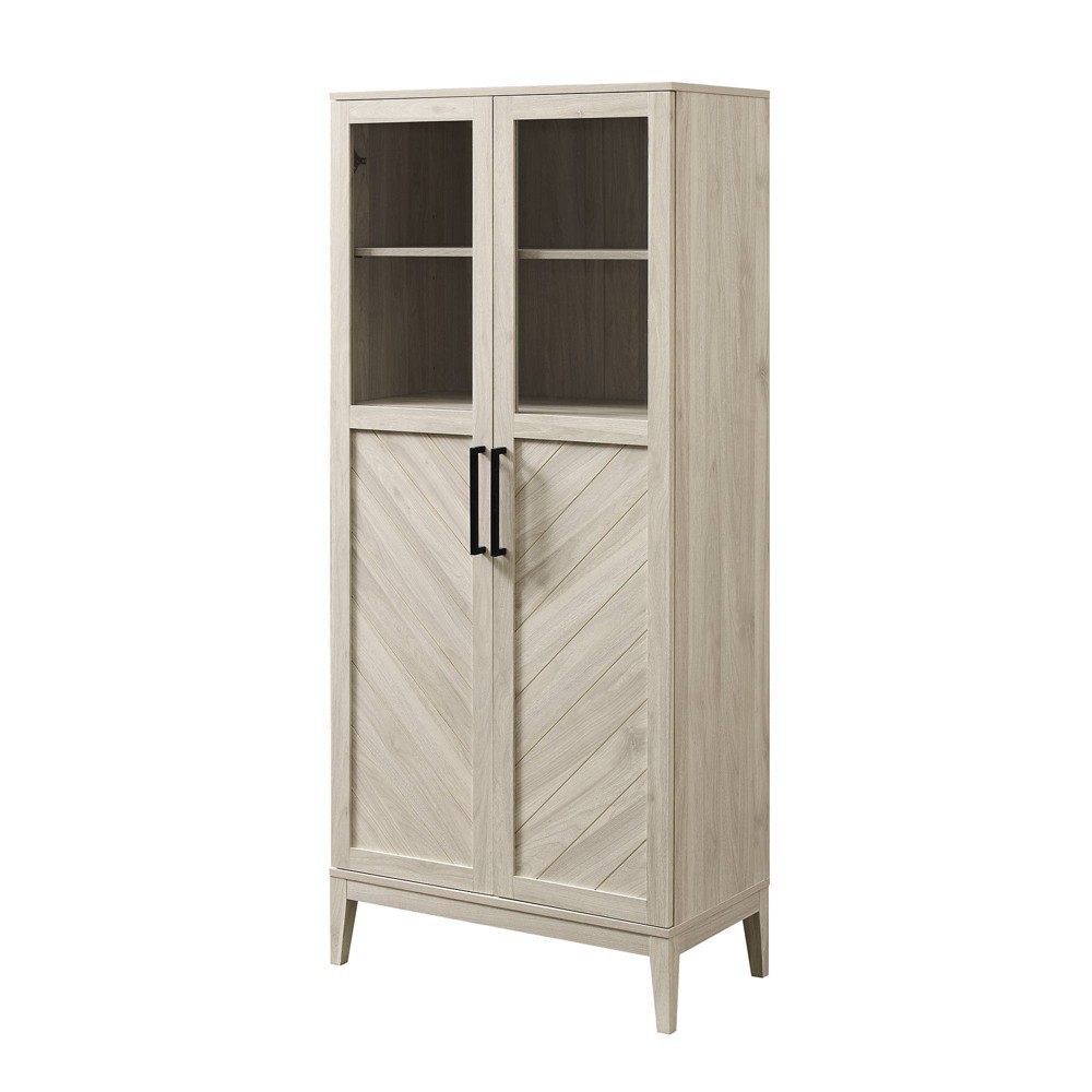 Photos - Wardrobe 68" Boho Modern Tall Storage Wood Cabinet Birch - Saracina Home