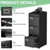 ORRD 3 Drawer Vertical Metal File Cabinet (with Lock) - Home Office Organizer, Fits Letter/A4/Legal - 2 of 4