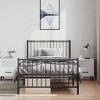 Bed Frame Black Powder-coated steel Twin Bed Frame Rectangular - 3 of 4
