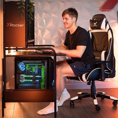 Agility Black and White Ergonomic PC Gaming Chair