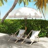 Outsunny 6.2' Beach Umbrella, Ruffled Outdoor Umbrella with Vented Canopy, Carry Bag - 3 of 4