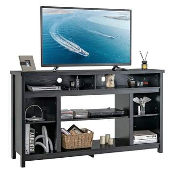 Tangkula 58" TV Stand Entertainment Console Center w/ Adjustable Open Shelves up to 65"
