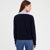 Cherie Code Women’s Ribbed Polo Sweater – Knit Fabric, Long Sleeve, Collegiate Fit Brown OS - 3 of 3