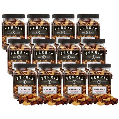 Ferris Coffee and Nut Co. Roasted and Salted Cherries Berries and Nuts Mix - Case of 12/16 oz