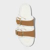 Women's Imelda Two band Lined Sandals - Universal Thread™ Cognac - 3 of 4