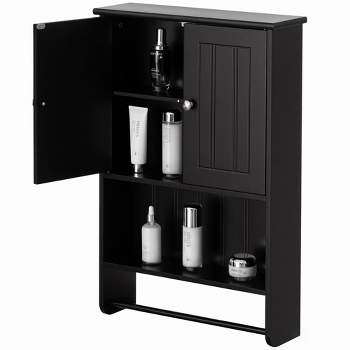 Wall Mounted Bathroom Medicine Cabinet Storage Cupboard w/ Towel Bar,  24''x8.5''x24'' - Kroger