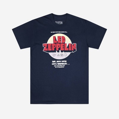 Men's Led Zeppelin Short Sleeve Graphic T-Shirt - Navy Blue