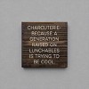 Slickblue Charcuterie Quote Wood Sign – Raised on Lunchables – 7x7 Funny Rustic Kitchen Décor, Multiple Color Options - 2 of 3