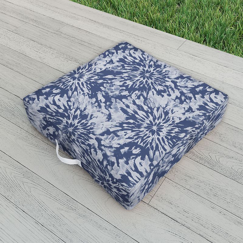 Emanuela Carratoni Blue Tie Dye Outdoor Floor Cushion - Deny Designs, 2 of 3