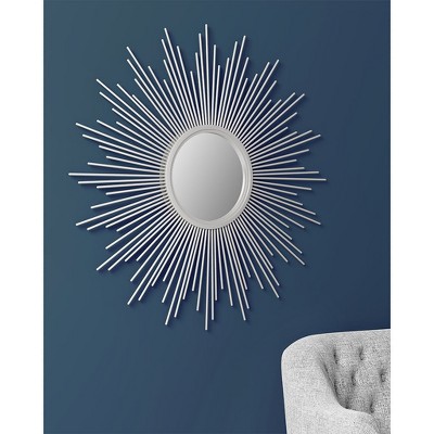 Spassway 15" x 15" Versatile Decorative Mirror Wall Art for Bathroom Living Room Bedroom Entryway Home and Office Decor Gold/Sliver Available