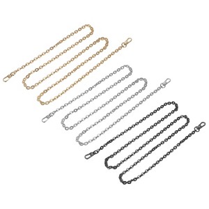 Unique Bargains Handbags DIY Accessories Iron Flat Purse Chain Strap 3 Pcs 47"x0.24" - 1 of 3