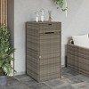 vidaXL Patio Storage Cabinet Gray 21.7 in.x21.7 in.x43.7 in. Poly Rattan - 3 of 4