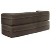 Kumasinova Modern Teddy Fabric Foam-Filled Floor Sofa with 2 Pillows, Convertible Sleeper Sofa Bed, 15" Full Size Folding Mattress for Living Room - 3 of 4