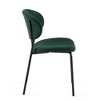 Sapphtopaz Modern Dining Chairs Boucle Upholstered Chair with Curved Backrest and Metal Legs, Chairs for Dining Room, Living Room - 4 of 4