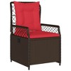 vidaXL Reclining Patio Chair Brown PE Rattan, Powder-Coated Steel Medium - 4 of 4