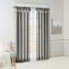 MAYEERTY 50x84" Twist Tab Lined Window Curtain Panel Charcoal - 2 of 4
