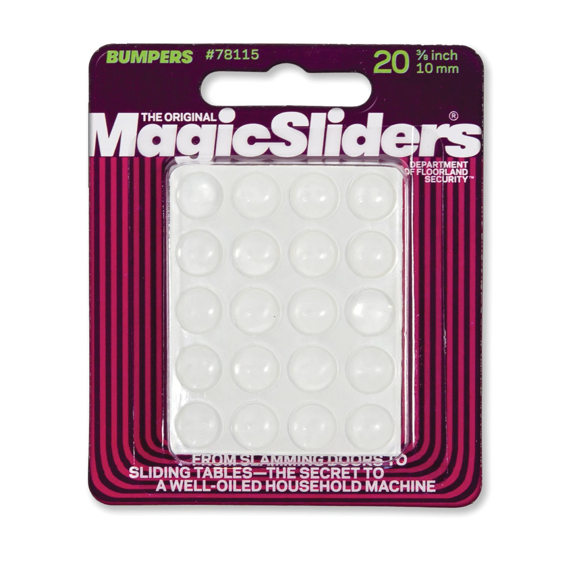 Magic Sliders 20pk 3/8" HD Self-Stick Round Bumpers Adhesive Clear