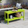 WestinTrends Malibu 55" All Weather HDPE Outdoor Patio Two Shelf Table - 2 of 4