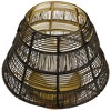 Northlight Small Woven Iron Pillar Candle Holder with Wooden Base - 7.25" - Black - 4 of 4