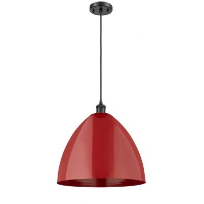 Plymouth Dome - 1 Light Cord Hung Mini Pendant In Industrial Style-18.75 Inches Tall and 16 Inches Wide