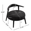 1pc Modern Accent Chair, Soft Fabric Upholstered Seat with Birch Wood Frame, Ideal for Living Room or Bedroom Use - Coolbibila - 4 of 4