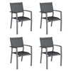 Heynemo Patio Dining Chair, Aluminum Outdoor Dining Chairs with Cushions, Metal Outdoor Patio Furniture Seating for Porch, Balcony, Khaki - 2 of 4