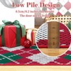 Red and Green Holiday Print Plaid Area Rug Christmas Theme Home Decor Rugs Low Pile Non Slip Carpet for Dining Room Play Room - 4 of 4