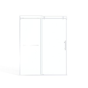 Cesicia 60x75 inches Chrome Semi-Frameless Sliding Shower Door - 1 of 4