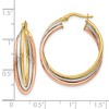 Black Bow Jewelry 5mm Triple Crossover Hoops in 14k Tri-Color Gold, 28mm (1 1/8 Inch) - 4 of 4