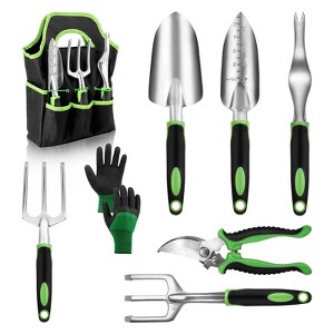 8 Piece Stainless Steel Gardening Tool Sets - 1 of 4