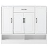 ORRD Modern Shoe Cabinet with Adjustable Shelves, White Minimalist Shoe Storage Organizer & Sideboard with Sturdy Top, Space-Saving Design - 4 of 4