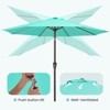 Hyleory 9' Light Green 8 ribs Sunbrella,Hyleory Tilt Market Patio Umbrella with Oval Ribs Iron Pole, Sturdy and Adjustable - 4 of 4