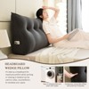 Bekrvio Corduroy Bed Wedge Pillow, Headboard Bolster Back Rest Cushion Pillow f Sofa Bed - 3 of 4