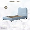 Jojoka Modern Bed Frame Upholstered in Soft Boucle Fabric, Sturdy Wooden Slats, No Gap Headboard, Easy Assembly, No Box Spring Needed - 2 of 4