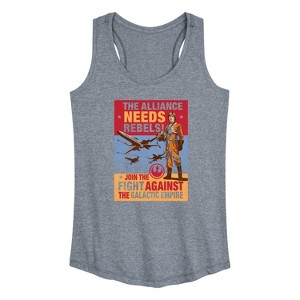 Women's - Star Wars - Luke Propoganda Poster Graphic Racerback Tank - 1 of 3