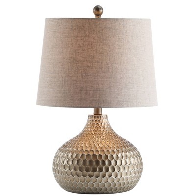 22" Bates Honeycomb Table Lamp (Includes LED Light Bulb) Brown - JONATHAN Y