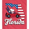 Boys' - Peanuts - Florida American Flag Snoopy Woodstock Short Sleeve Graphic T-Shirt - 2 of 4