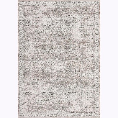 Washable Boho Area Rug - Non-Slip & Non-Shedding Vintage Carpet for Living Room, Bedroom, Dining Room