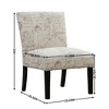 Botticelli English Letter Print Fabric Armless Contemporary Accent Chair - 2 of 4