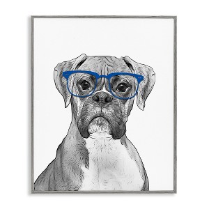 Stupell Industries Hipster Boxer Dog Framed Giclee Art - 1 of 4