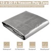 Yescom 12x20 Ft 14 Mil Poly Tarp Protective Cover Tarpaulin Heavy Duty UV Resistant - 2 of 4
