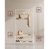 VASAGLE Coat Rack - Hall Tree with Shoe Storage Bench - Oak and White - 3 of 4